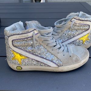 GOLDEN GOOSE Silver Glitter Slides - SZ 31 - Kids